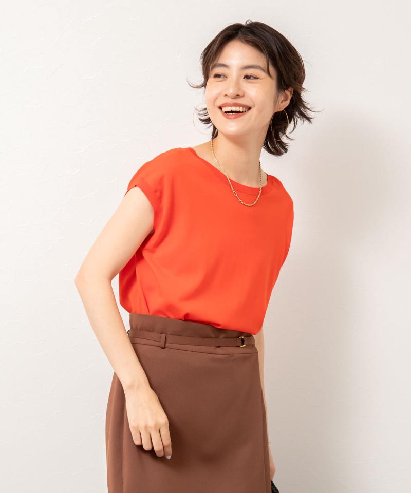 《手洗い可能》18GサラサラフレンチニットT