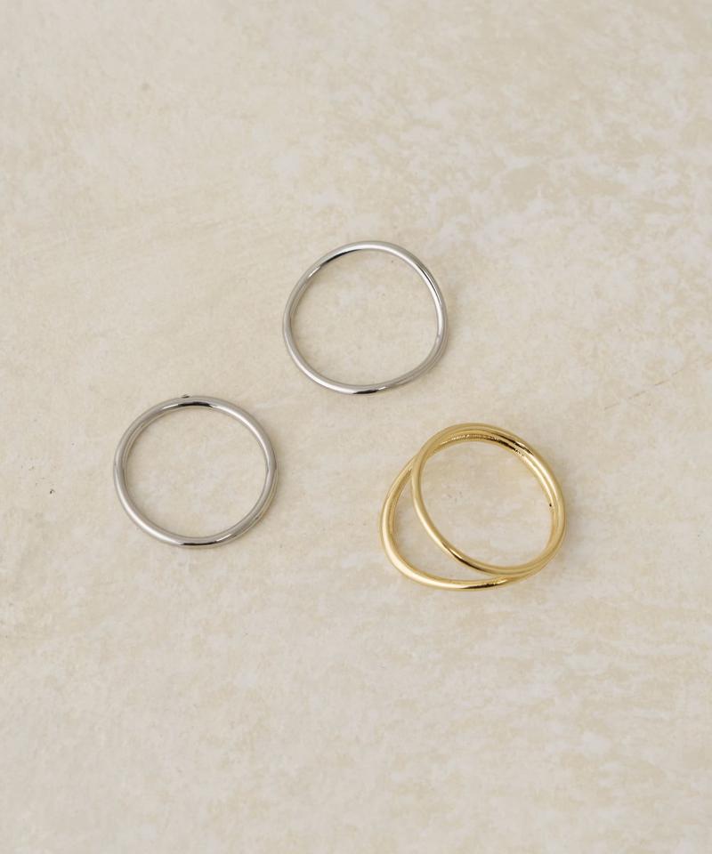 【GOLDY】ナロー3SETうねRING
