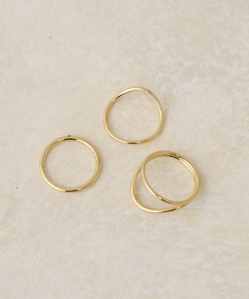 【GOLDY】ナロー3SETうねRING
