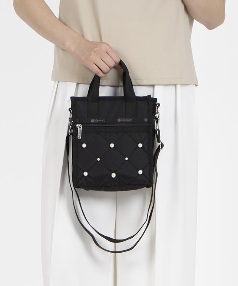 MINI N/S TOTE W/ PEARLSミッドナイトパール