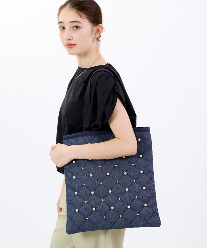 LG EMERALD TOTE W/ PEARLSトワイライトパール