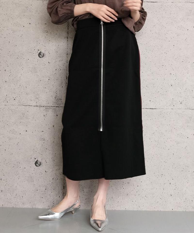 フロントジップナロースカート  レディース 春 夏 秋 冬  M