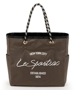 LARGE 2 WAY TOTE2ウェイチョコレート/ブラックシャイン