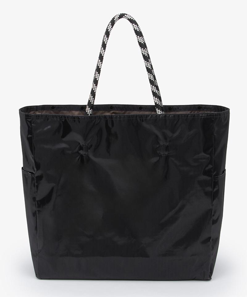LARGE 2 WAY TOTE2ウェイチョコレート/ブラックシャイン