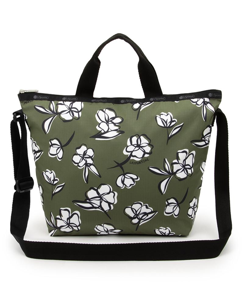 DELUXE EASY CARRY TOTEオリーブフローラルシルエット