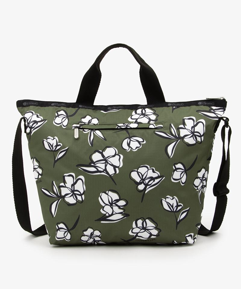 DELUXE EASY CARRY TOTEオリーブフローラルシルエット