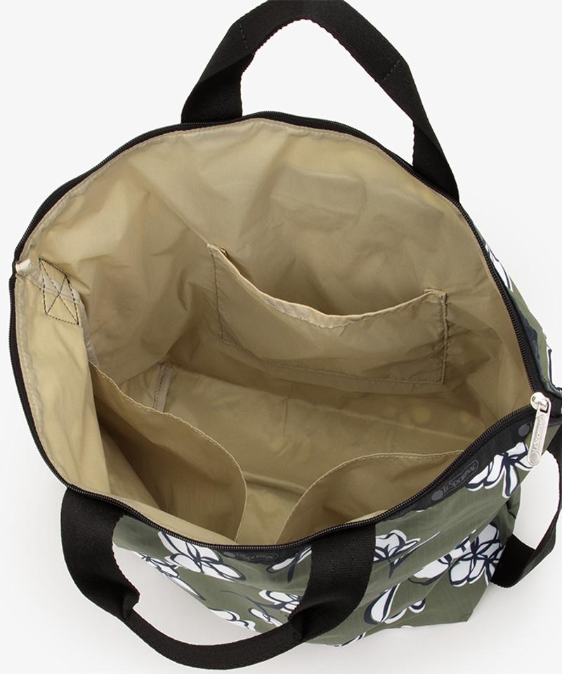 DELUXE EASY CARRY TOTEオリーブフローラルシルエット