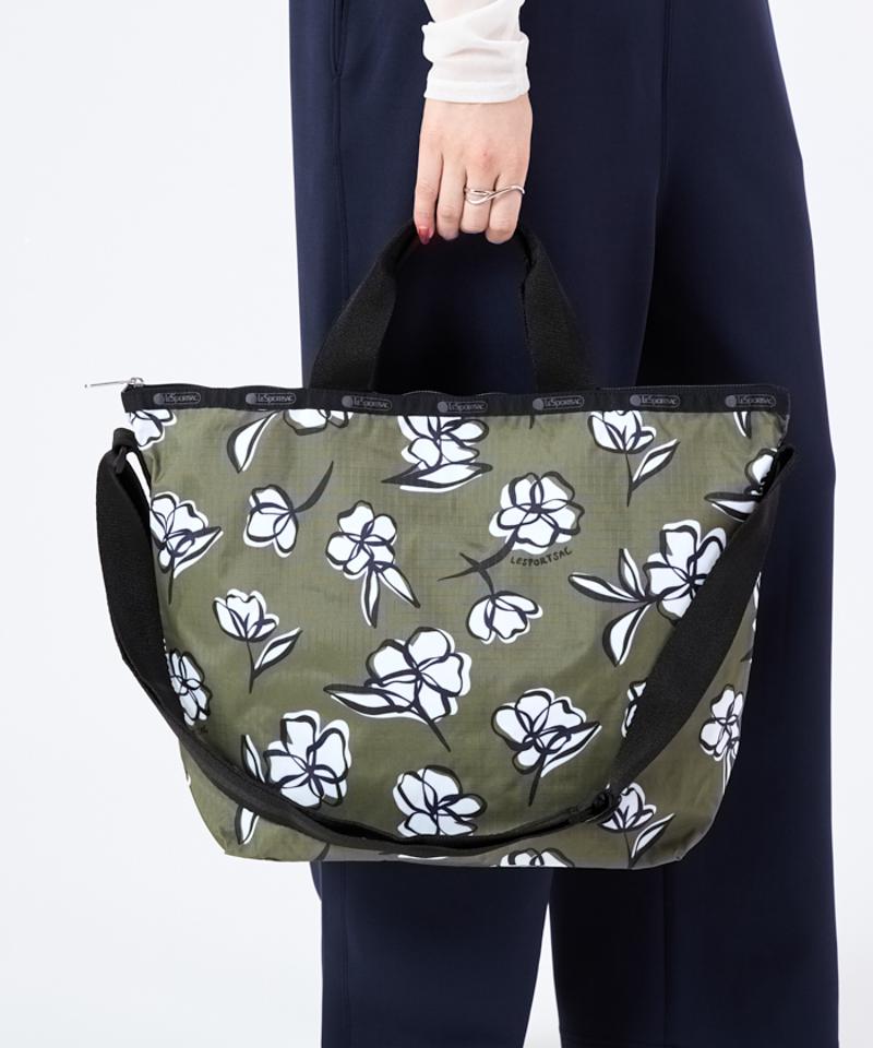 DELUXE EASY CARRY TOTEオリーブフローラルシルエット