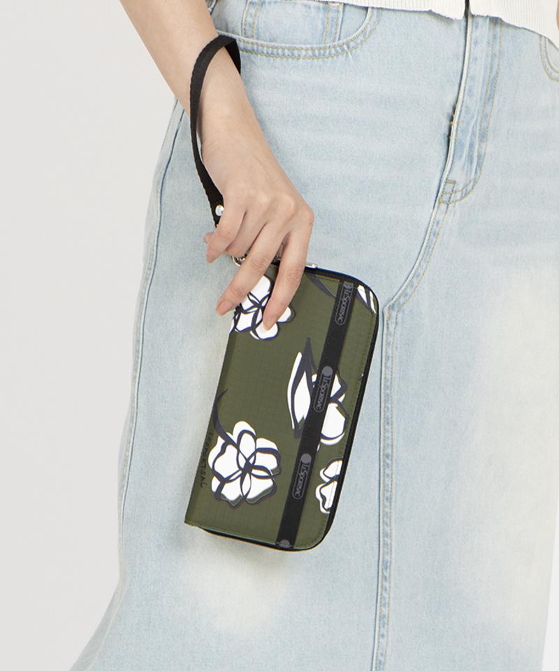 TECH WALLET WRISTLETオリーブフローラルシルエット