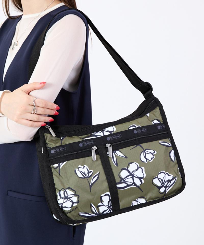 DELUXE EVERYDAY BAGオリーブフローラルシルエット