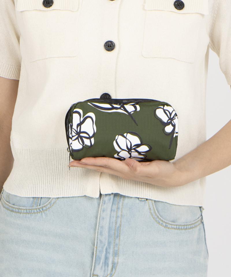 RECTANGULAR COSMETICオリーブフローラルシルエット