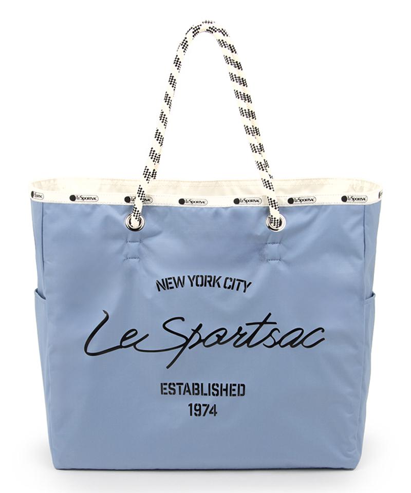 LARGE 2 WAY TOTE2ウェイスレートブルー/パールシャイン