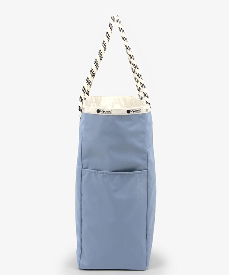 LARGE 2 WAY TOTE2ウェイスレートブルー/パールシャイン