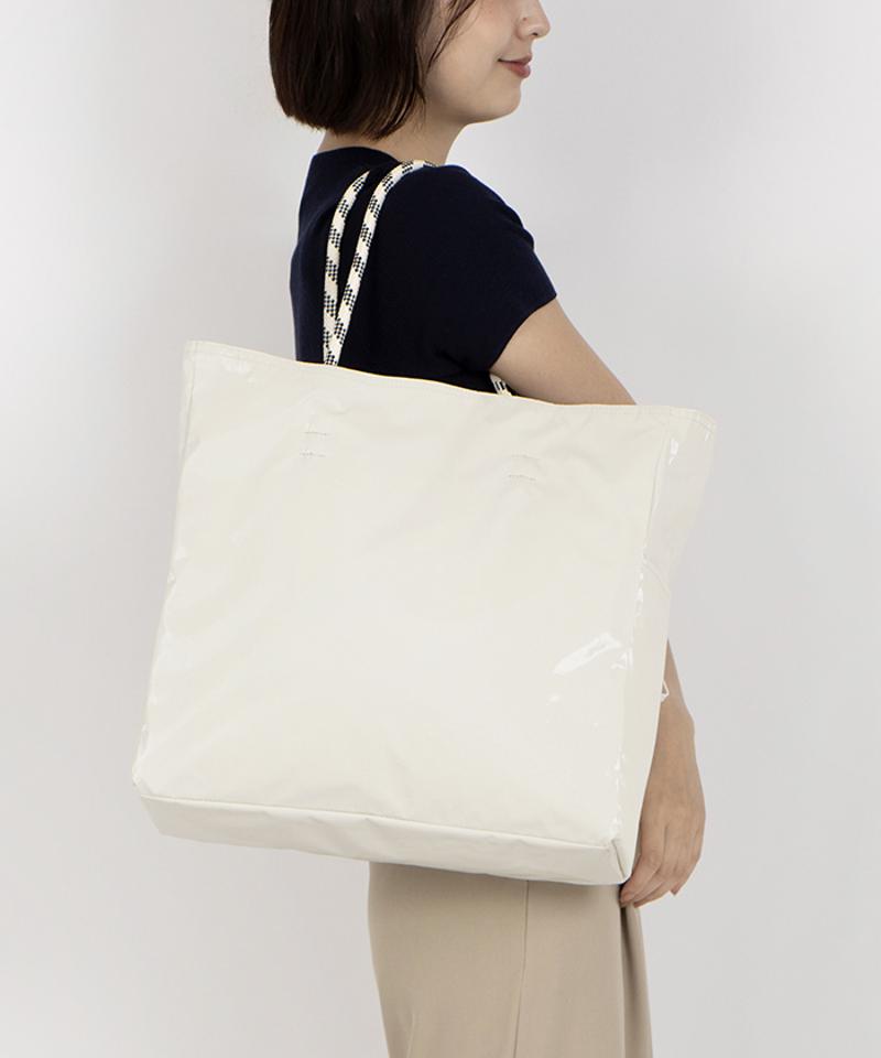 LARGE 2 WAY TOTE2ウェイスレートブルー/パールシャイン