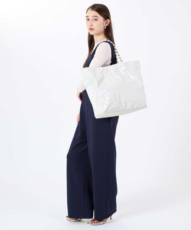 LARGE 2 WAY TOTE2ウェイスレートブルー/パールシャイン