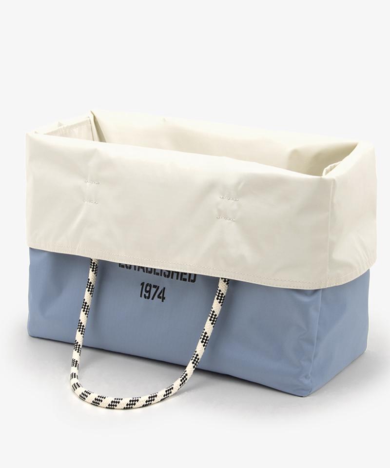 LARGE 2 WAY TOTE2ウェイスレートブルー/パールシャイン