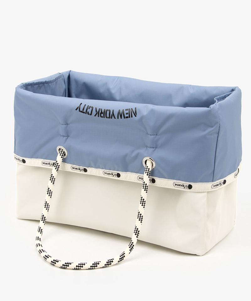 LARGE 2 WAY TOTE2ウェイスレートブルー/パールシャイン