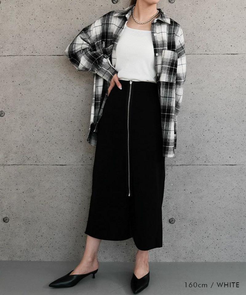 チェックロングシャツ 春 秋 冬  aquagarage