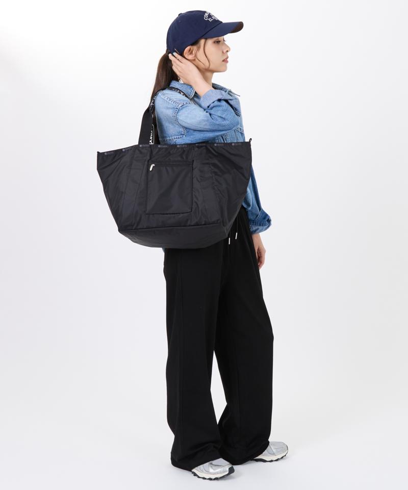E/W REVERSIBLE PKT TOTEロゴジャカードブラックT