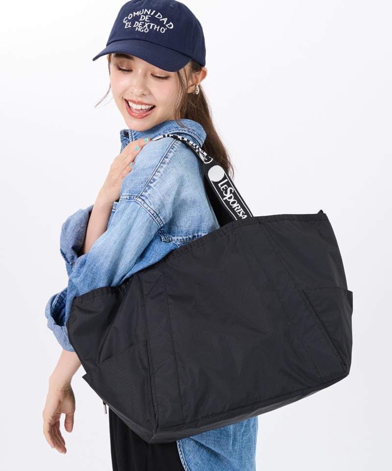 E/W REVERSIBLE PKT TOTEロゴジャカードブラックT