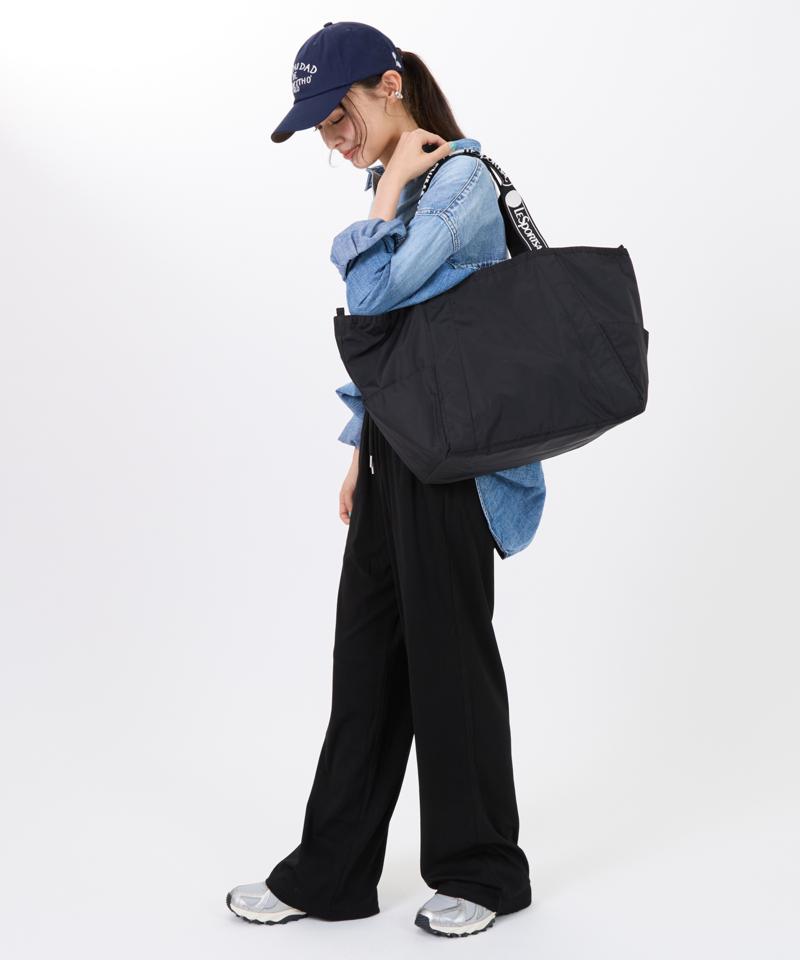 E/W REVERSIBLE PKT TOTEロゴジャカードブラックT