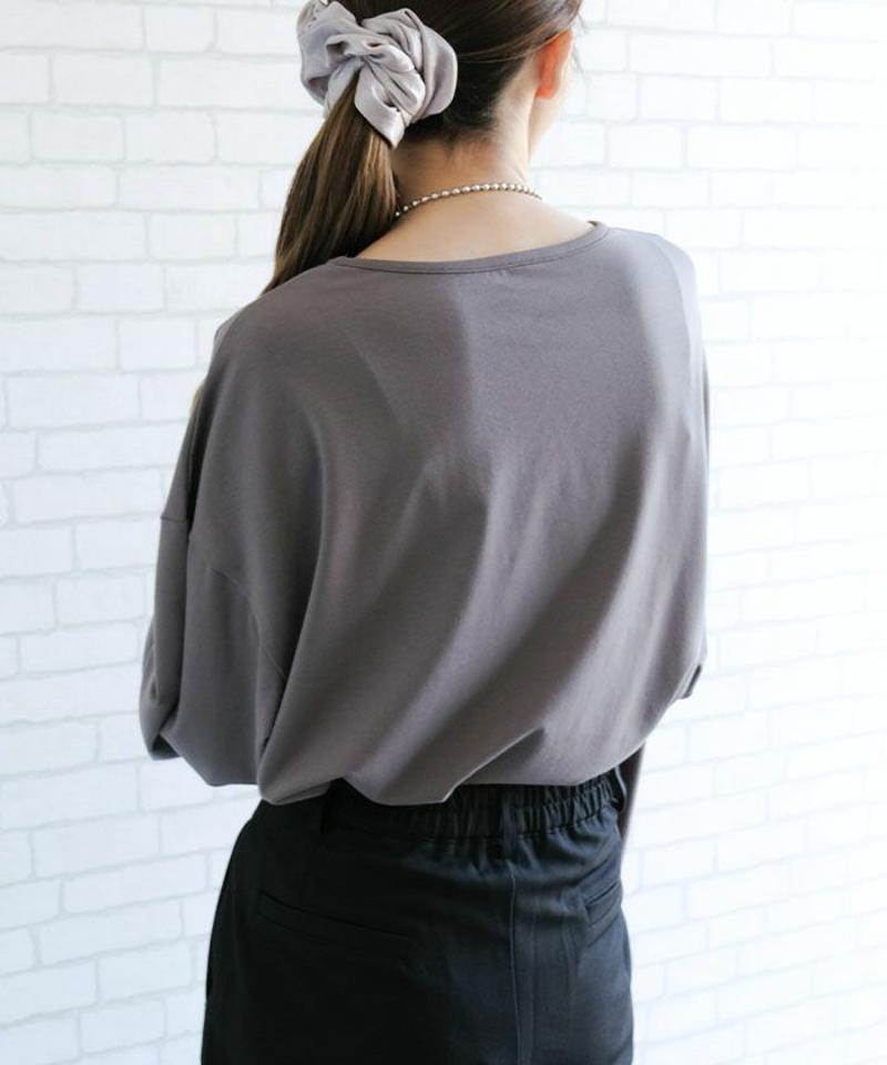 ワイドスリーブカットソー 春 秋 冬 レディース