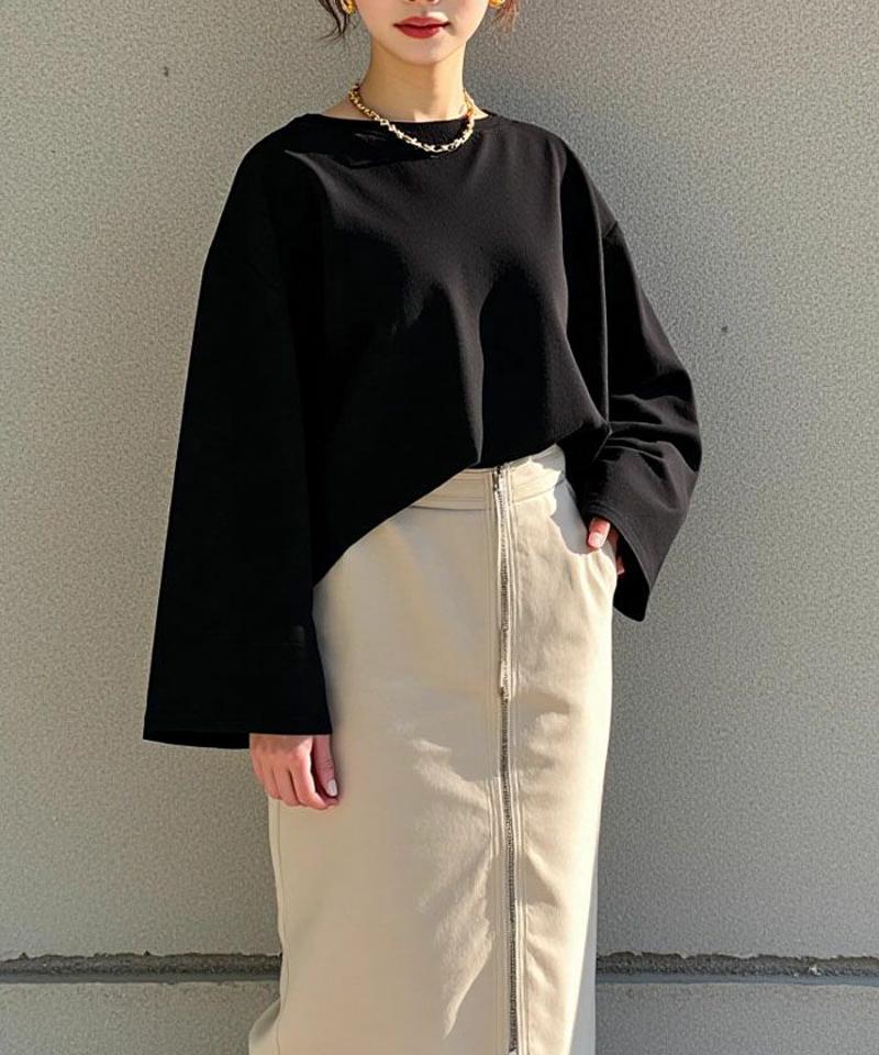 ワイドスリーブカットソー 春 秋 冬 レディース