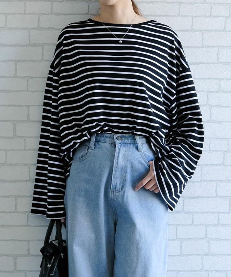 ワイドスリーブカットソー 春 秋 冬 レディース