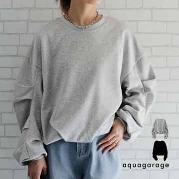 袖タックバルーントップス 秋 冬 M レディース