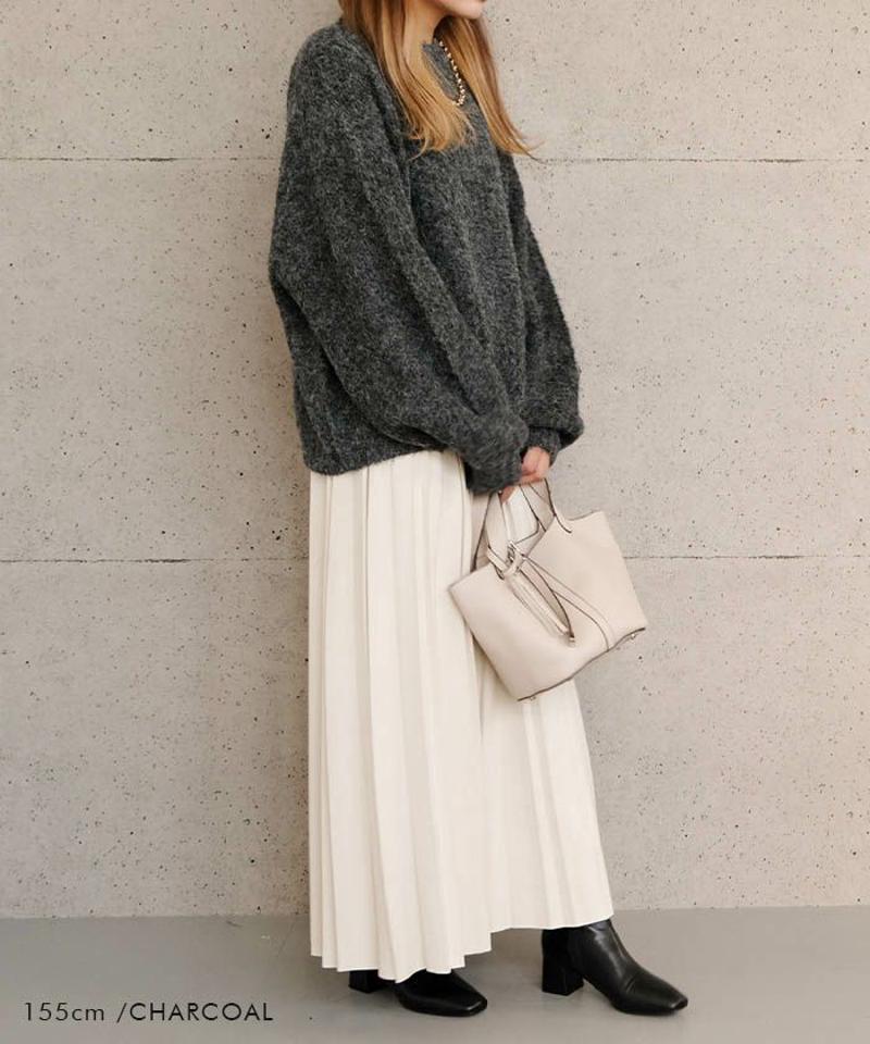 アルパカ風ニットトップス 秋 冬 M  レディース