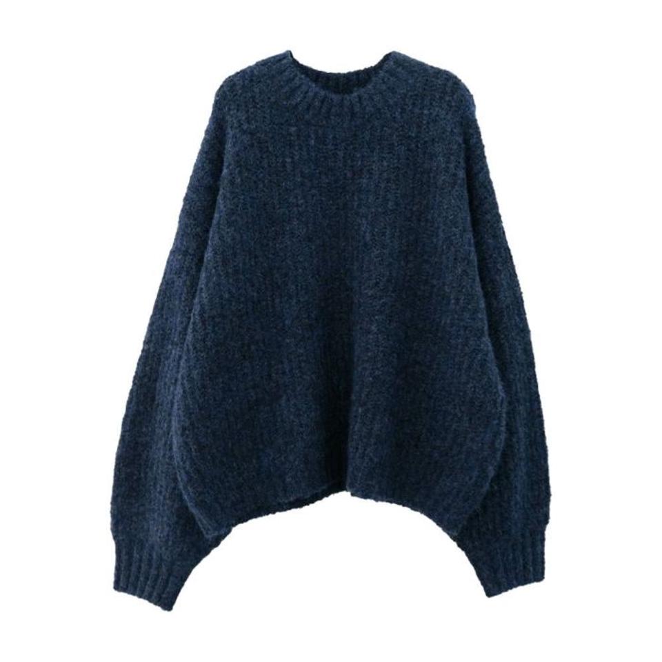 アルパカ風ニットトップス 秋 冬 M  レディース