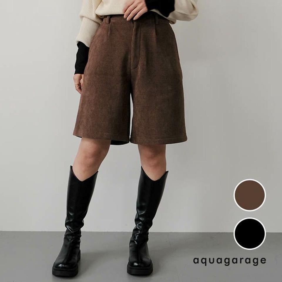 コーデュロイハーフパンツ  レディース 春 秋  冬 M  |アクアガレージ aquagarage 予約(10月下旬頃)