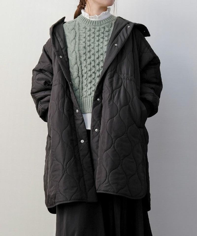 ウエストドロストキルティングコート 秋 冬 M