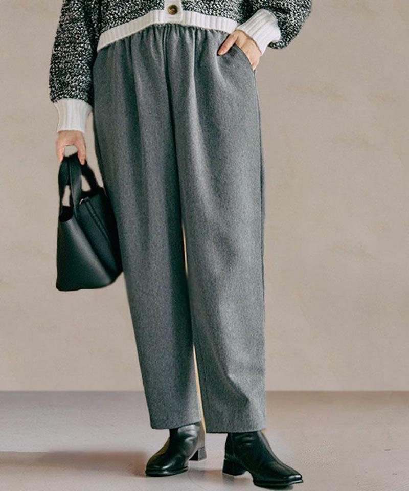 ヘリンボーンコクーンパンツ レディース 春 秋 冬 M L LL |アクアガレージ aquagarage 予約(12月中旬頃)