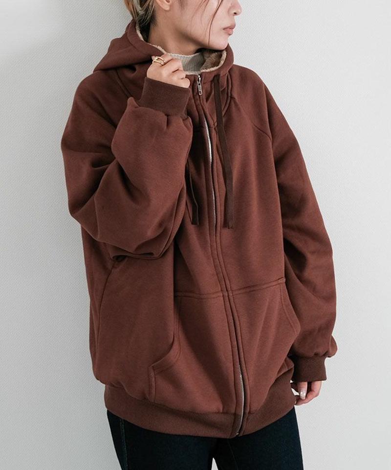 極暖裏ボアパーカー 秋 冬 M L レディース