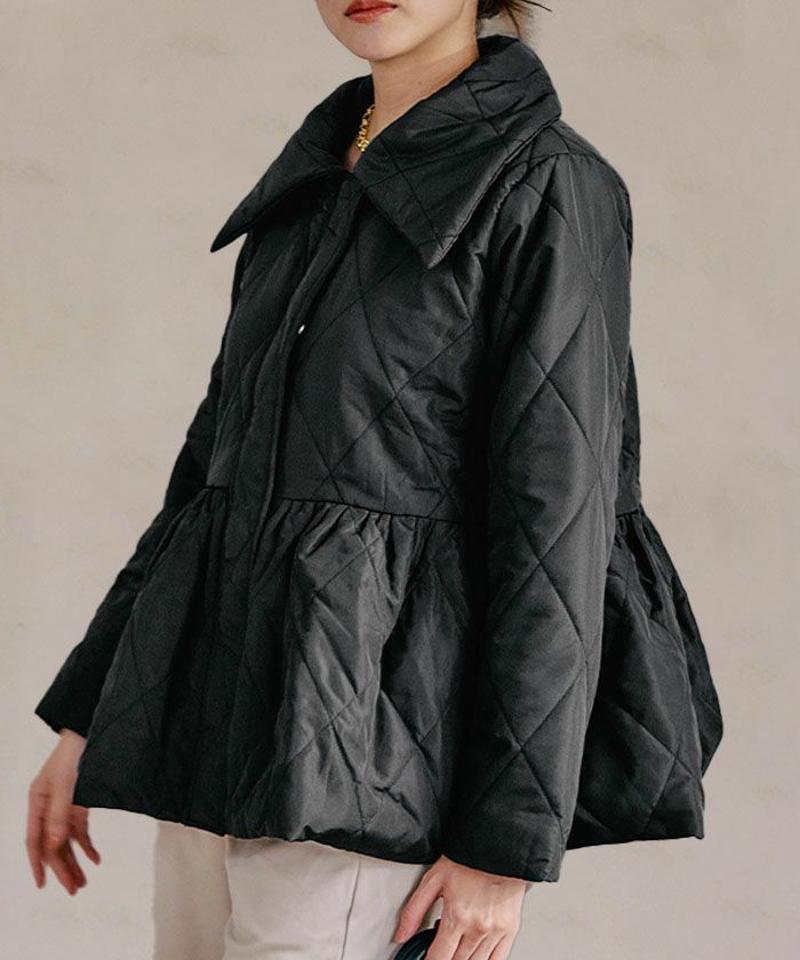 ダイヤキルトペプラムダウン 秋 冬 M