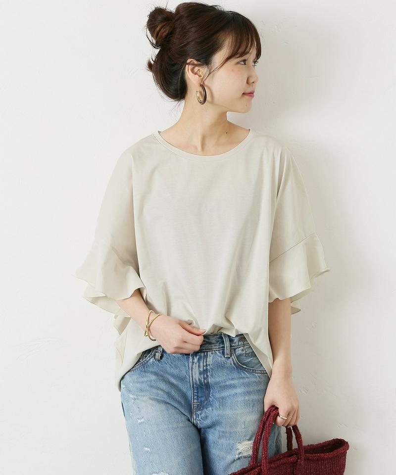 ラッフルスリーブTシャツ◆
