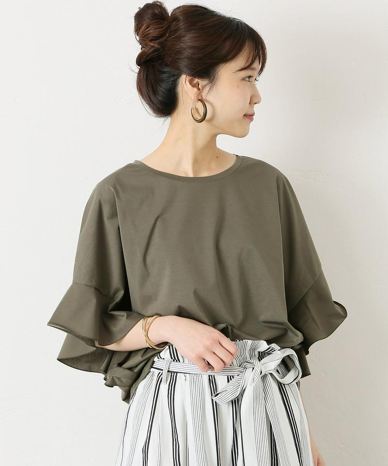 ラッフルスリーブTシャツ◆