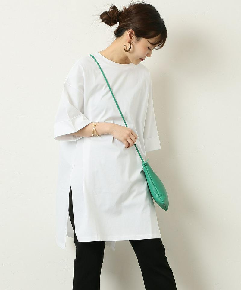 コットンジャージー2WAY-CNワイドチュニックプルオーバー◆