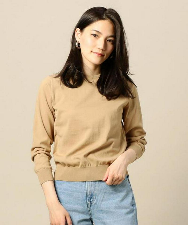 BY 16Gコットンクルーネックニット o