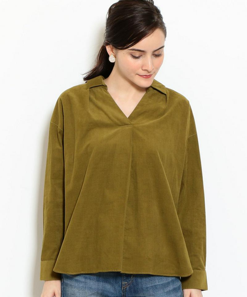 NFC コーデュロイ スキッパー ブラウス