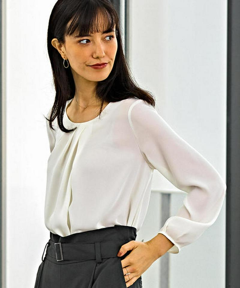 D アムンゼン フロント タック ブラウス