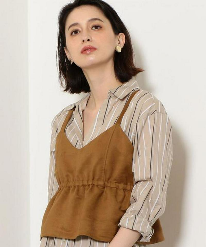 FM スエードライク キャミ ブラウス