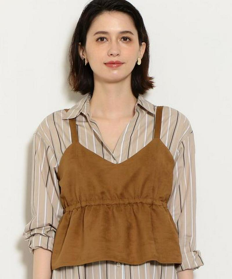 FM スエードライク キャミ ブラウス