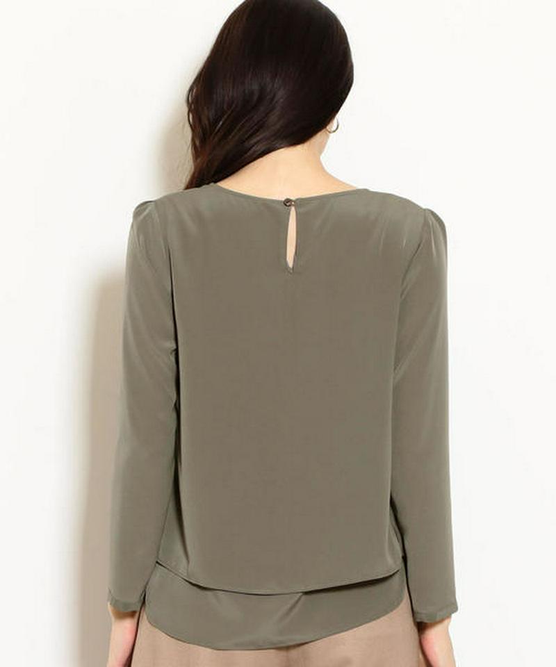 Ｄ デシン タック レイヤード ブラウス