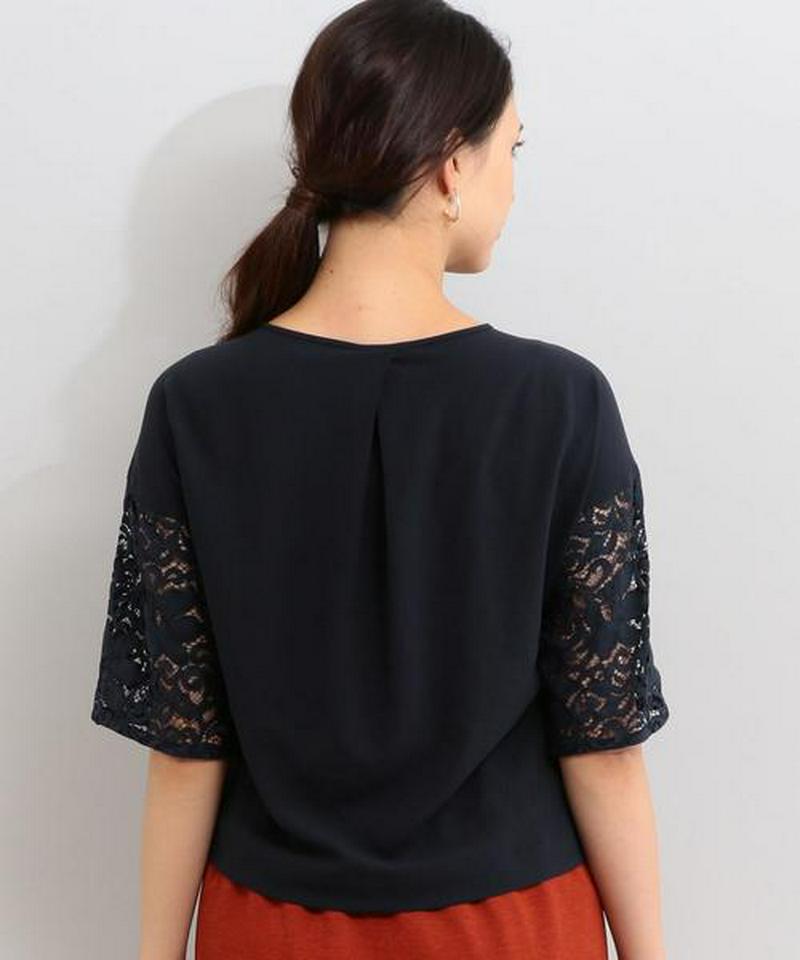 【WORK TRIP OUTFITS】CS レース×ジョーゼット ブラウス