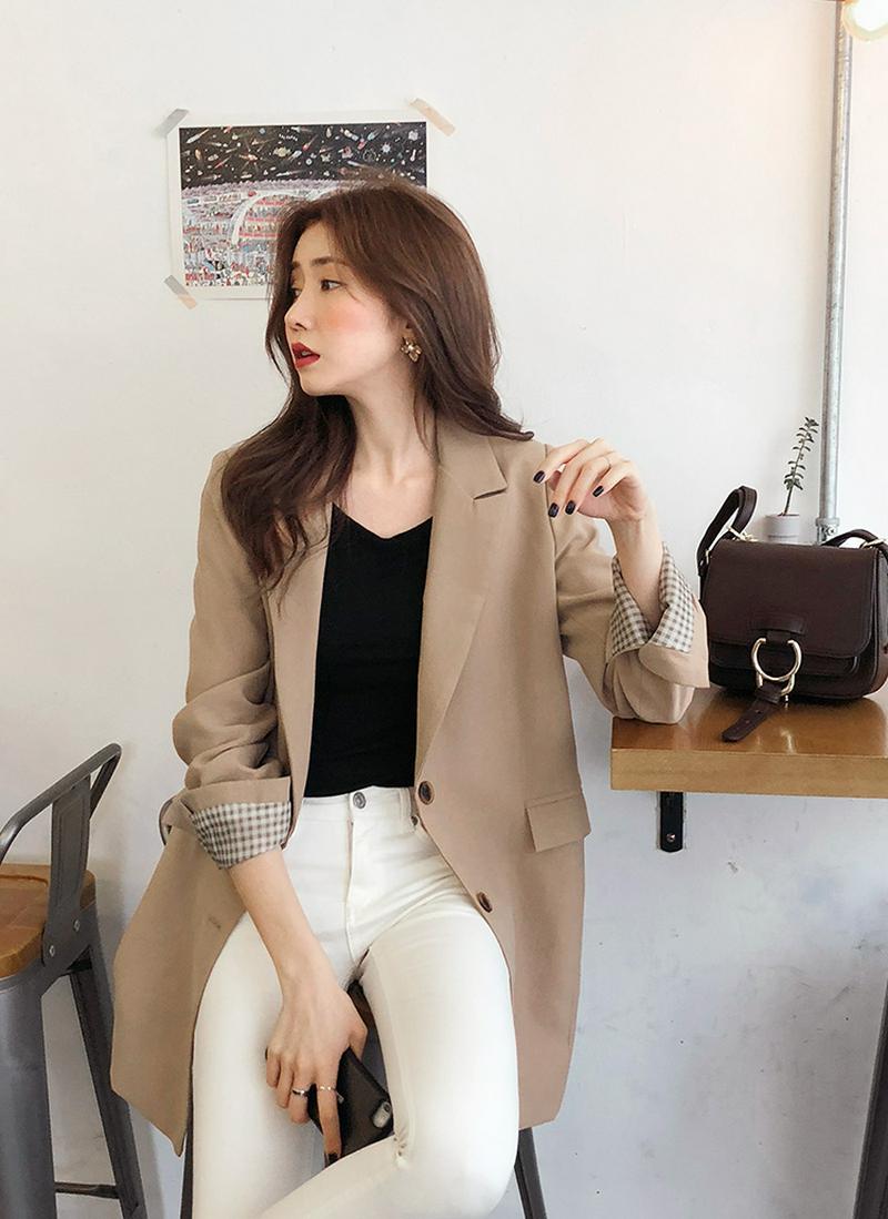 チェックライニングジャケット・全3色