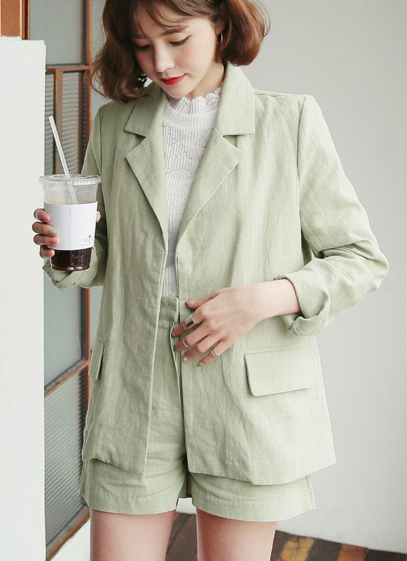 リネンシングルジャケット・全3色