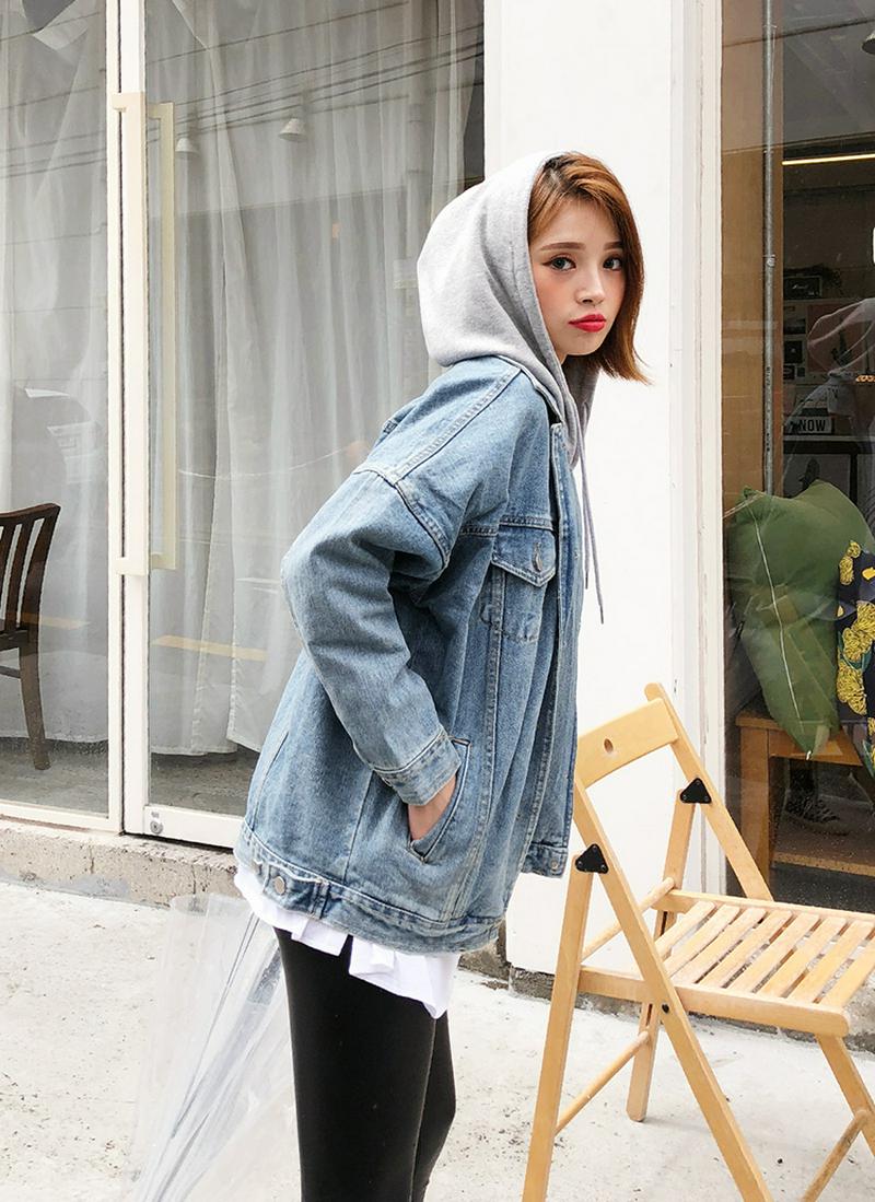 フード付デニムジャケット・全1色