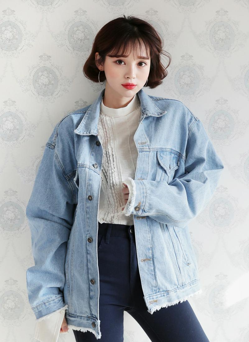 バックスリットデニムジャケット・全2色